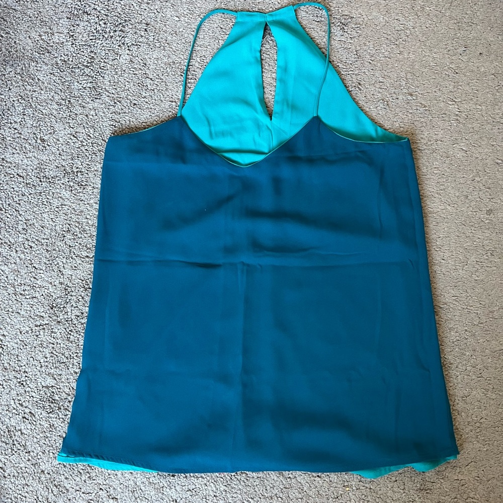 Reversible Express chemise. Navy blue/tourqoise. Size small or medium.